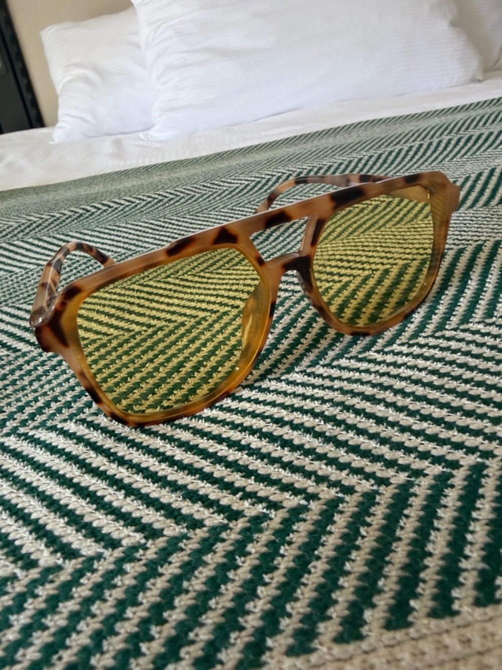 Tortoiseshell Frame Yellow Lens Sunglasses - Accessories